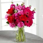 Reference # C21-5184
Starting at $ 54.99 
The power of pink is packed into one beautifully blushing bouquet to make your recipient's day one they will never forget! Red roses make the hot pink petals of carnations, gilly flower, and gerbera daisies pop in this fun and fanciful flower arrangement .