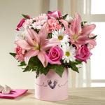 Reference # BG1d
Starting at $ 45.99
This bouquet brings together pink roses, pink Asiatic Lilies, pink carnations, pink mini carnations, white traditional daisies, and lush greens to create a memorable gift. 