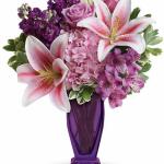Reference # TEV42
Starting at $59.00

Oh so pretty in purples and pinks, this fabulous array of hydrangea and lilies .