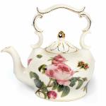 Reference # VIN 5127
Porelain Rose Tea Pot 
Handwash only/ FDA approved 
with flowers
$ 65.00